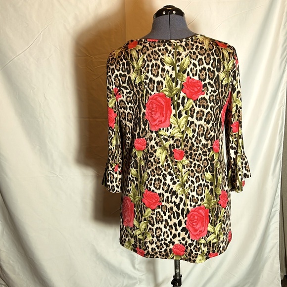 Rose/Cheetah Dress Size Large - Picture 3 of 3